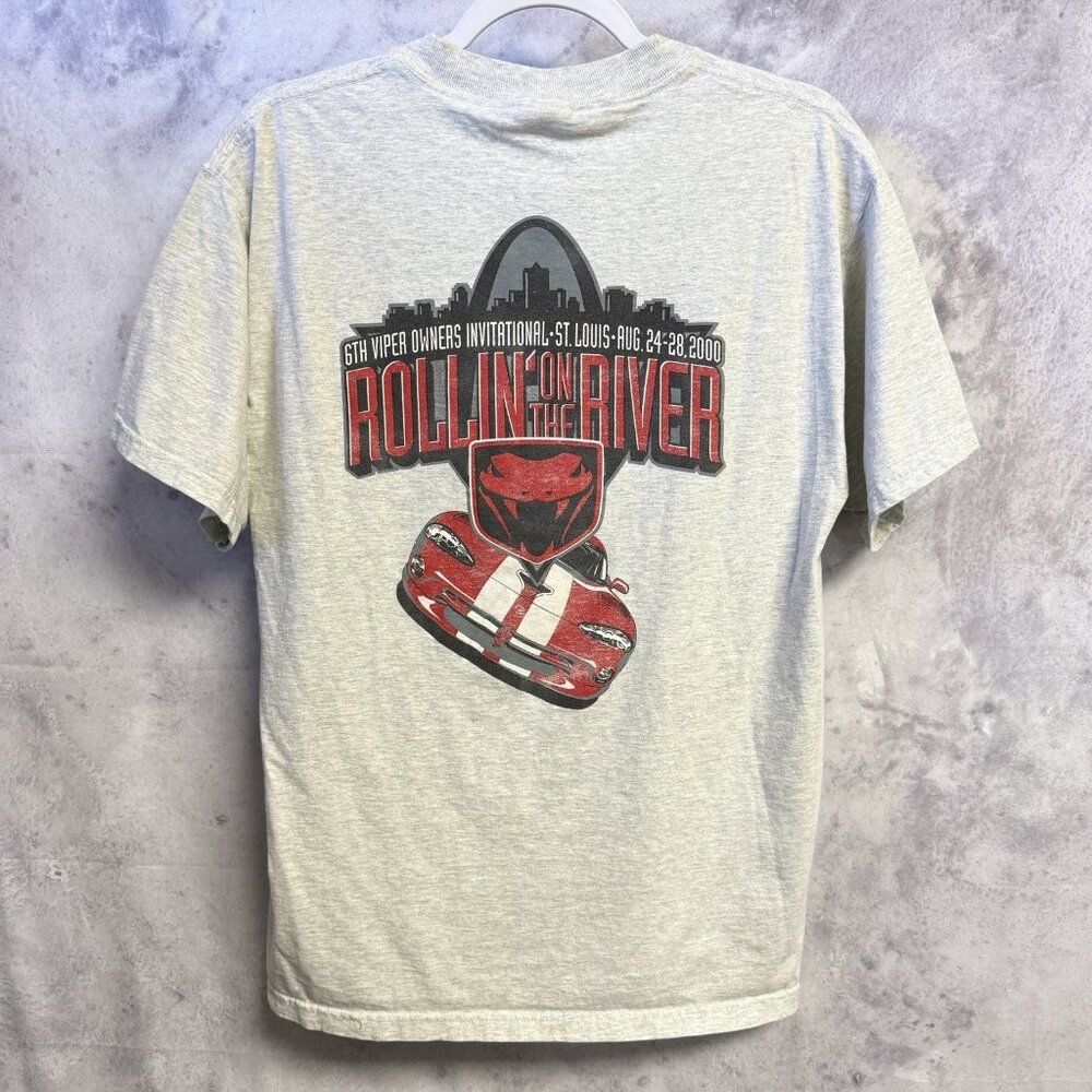 Vintage Dodge Viper T Shirt Mens Large 20x27 Gray